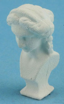 Dollhouse Miniature White Bust Of Lady